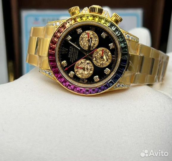 Rolex daytona rainbow gold 750 бриллианты