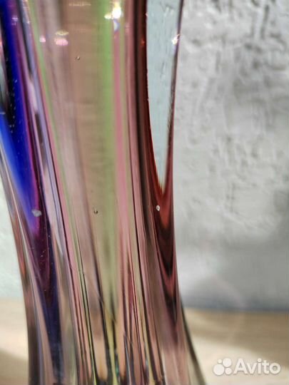 Ваза лзхс 1960-е, гутное стекло