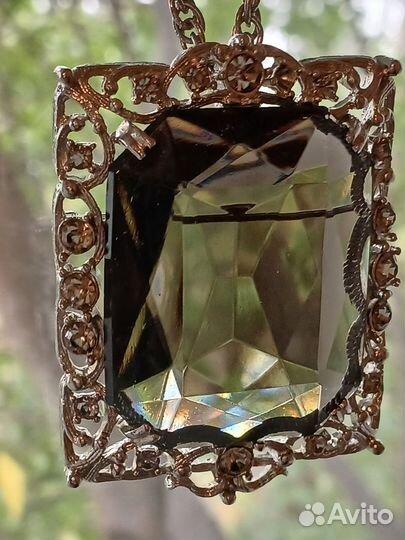 Американский винтаж. кулон- брошь на цепочке