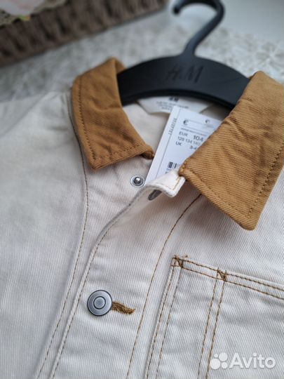 Джинсовая рубашка куртка hm 104 110 116