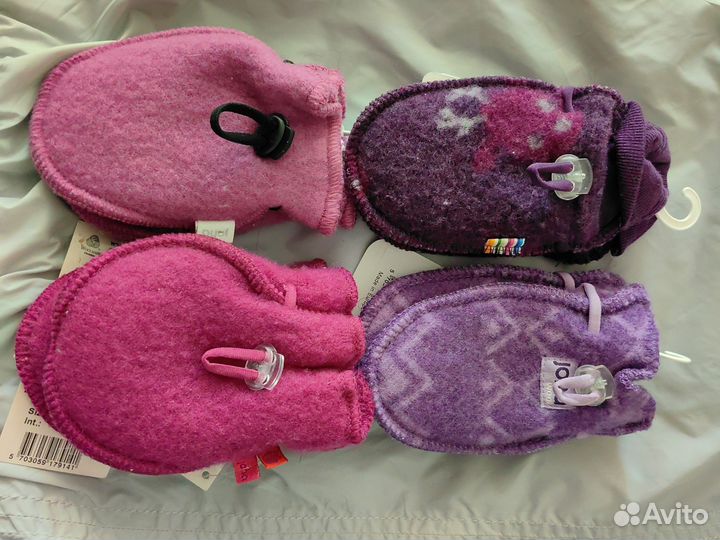 Варежки Joha шерстефлис размер 60, 70 новые