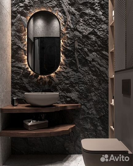 Скала в интерьере