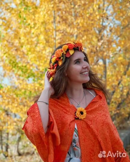 Осенний венок на голову