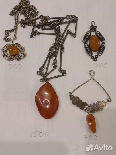 Украшения янтарь СССР