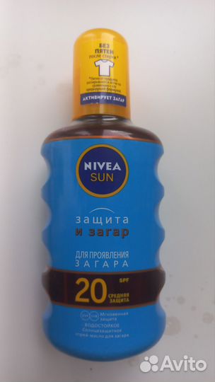 Nivea sun 20 SPF солнцезащитный спрей-масло