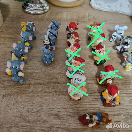 Игрушки из киндера, мыши, гномы, слоны