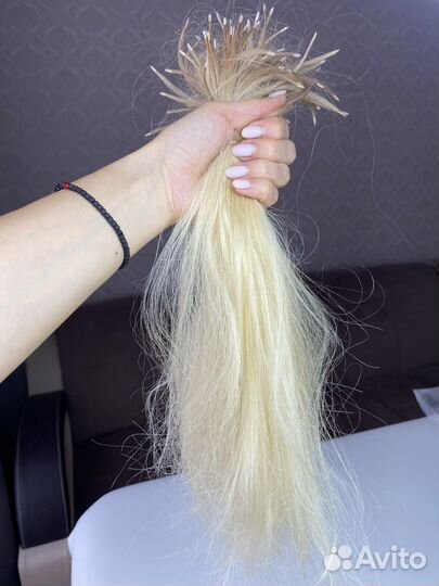 Волосы для наращивания блонд бу