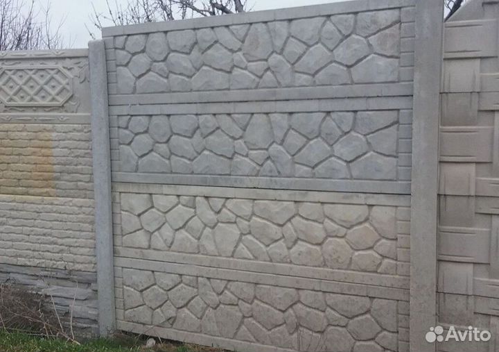 Забор, еврозабор бетонный