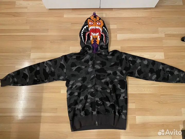 Зип худи bape double shark