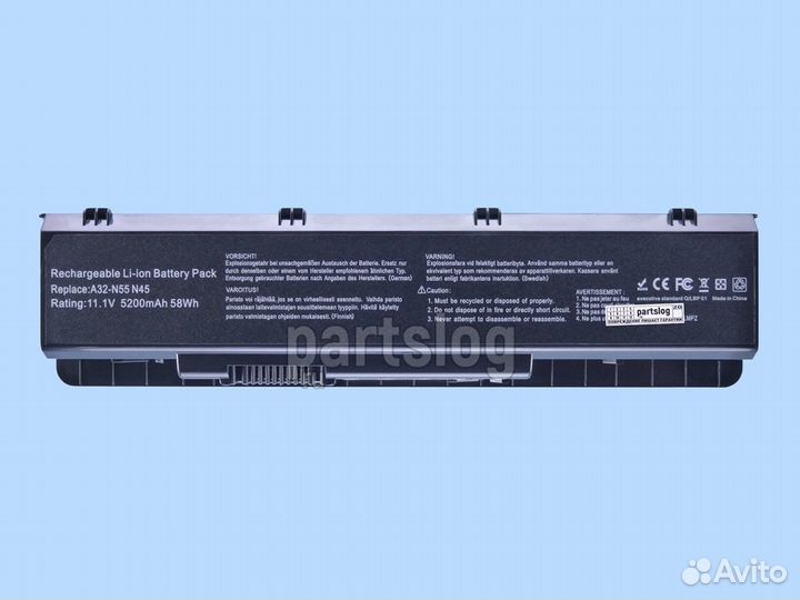 Аккумулятор для Asus A32-N55 11.1V 5200mAh 58Wh