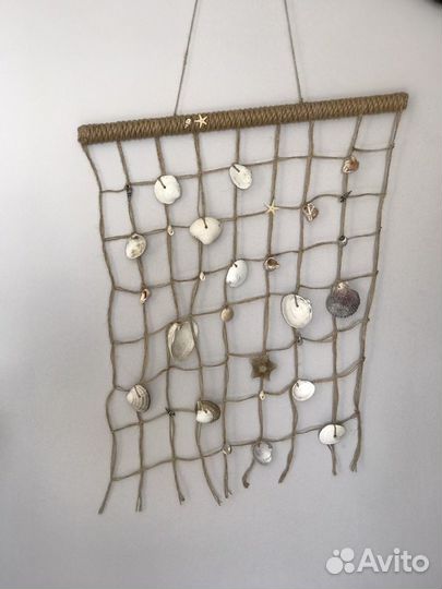 Декоративная сетка с ракушками