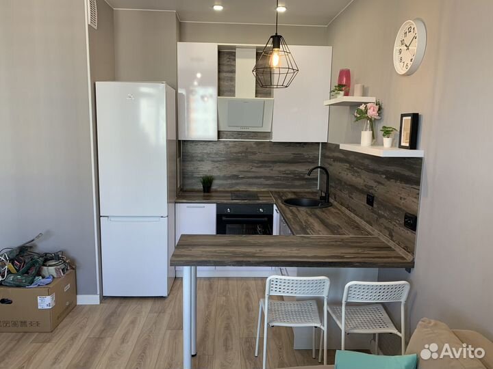 Кухня в студию с барной стойкой ксп:30914