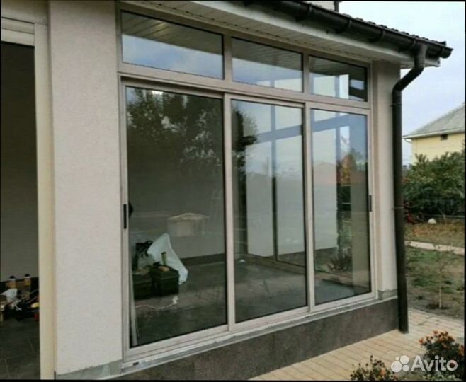 Большие пвх окна(рамы) для террасы.Курск