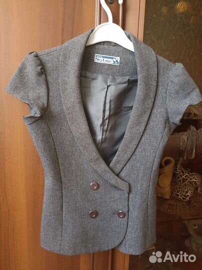 Костюм для девочки (жакет, юбка), размер 146-152