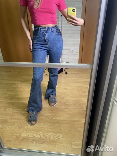 Джинсы клеш 42-44 р