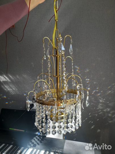 Люстра хрустальная Чехословакия новая