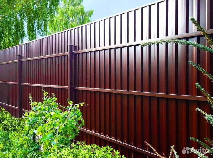 Забор из профнастила под ключ