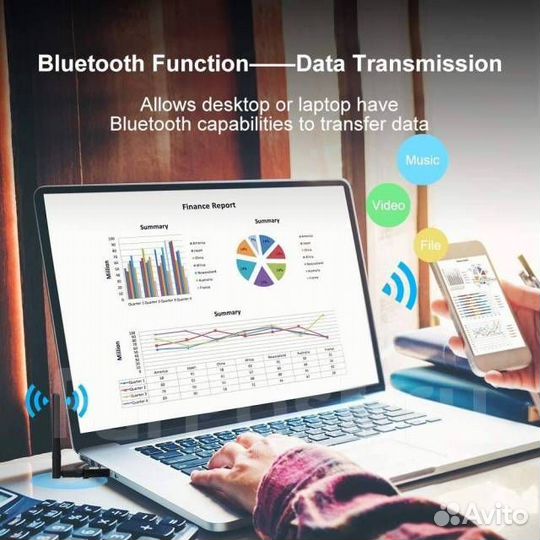 Адаптер Bluetooth 5.1, USB,беспроводной,переходник