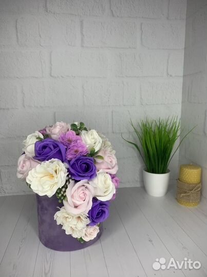 Букет из мыльных роз