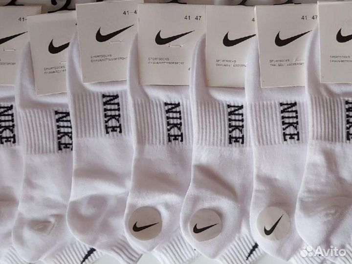 Носки Nike белые короткие