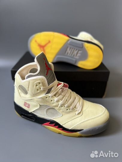 Nike air jordan 5 retro off white