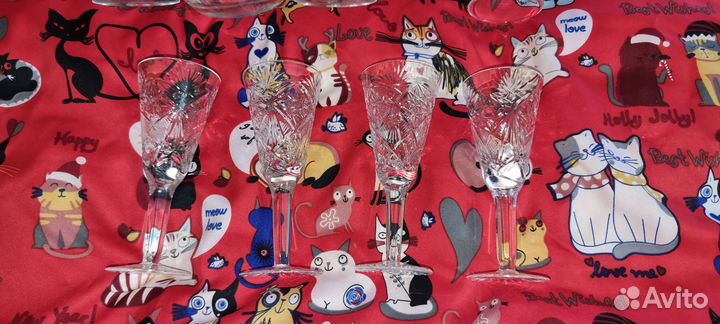 Хрустальные рюмки на ножке СССР