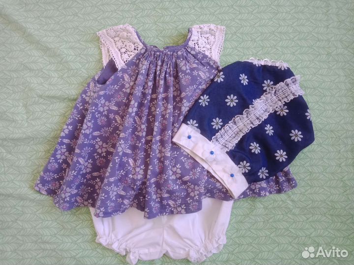Костюм летний на 1 год для девочки 9-12 m