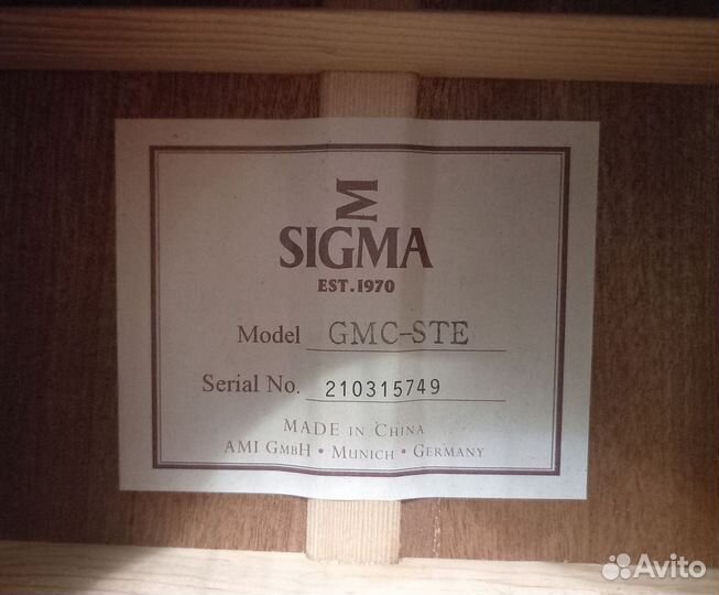 Электроакустическая гитара Sigma GMC-STE