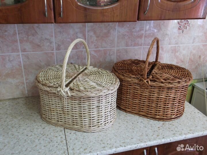 Корзины для пикника плетёные