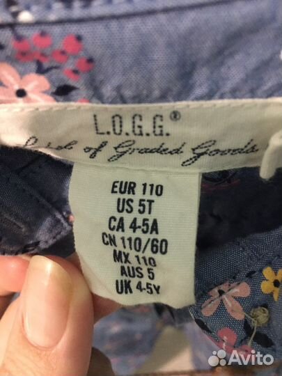 Платье рубашка H&M для девочки 110