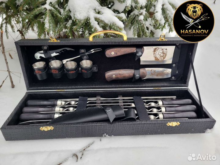 Набор шампуров,набор для шашлыка подарочный