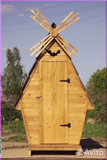 Дачный туалет с кошкой тно 075