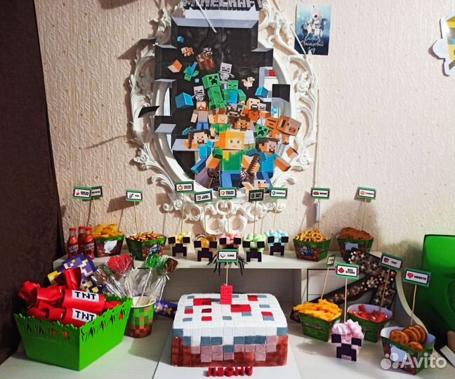 Украшения на день рождения Minecraft