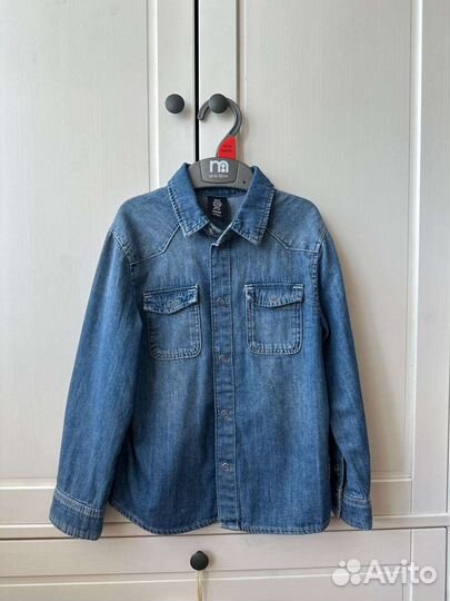 Джинсовая рубашка hm детская