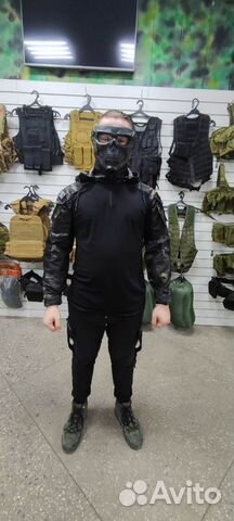 Боевая рубаха чёрный мультикам