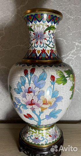 Настольная ваза эмаль – клуазоне Китай