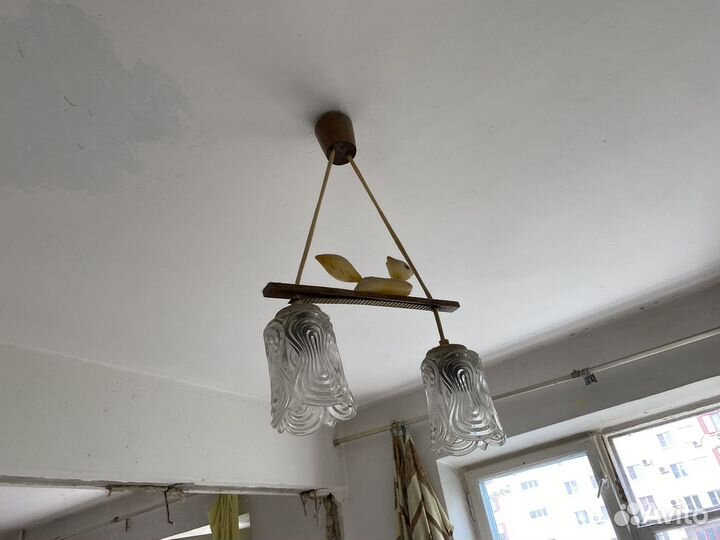 Хрустальная люстра СССР винтажная