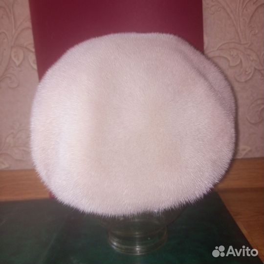 Норковый лёгкий миниатюрный берет