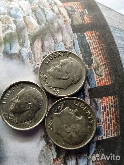 Монеты One Dime цена за 3 монеты