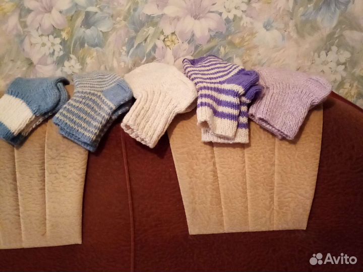 Носки шерстяные вязаные