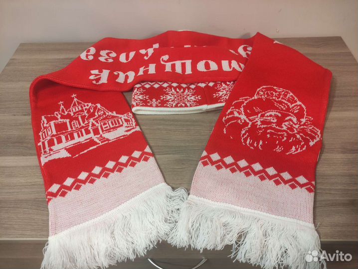 Шапка и шарф к новому году Помощник Деда Мороза