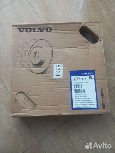 Диск тормозной задний volvo XC90