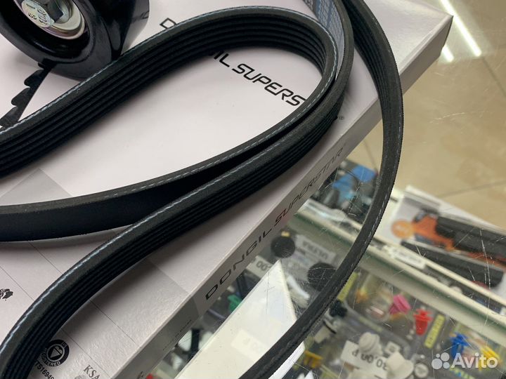 Комплект натяжитель ролик и ремень шевролет лачети