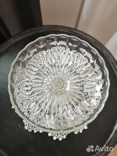 Ваза для фруктов на ножке антикварная