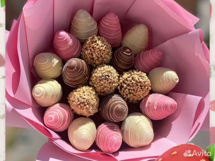 Букет из клубники в шоколаде