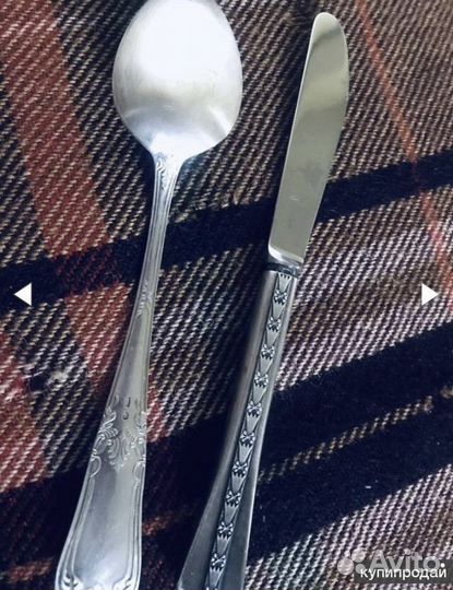 Набор столовых приборов серебро