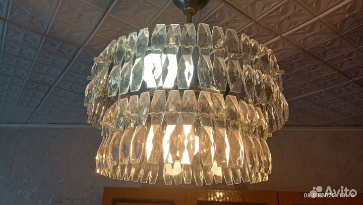 Люстра потолочная хрустальная СССР