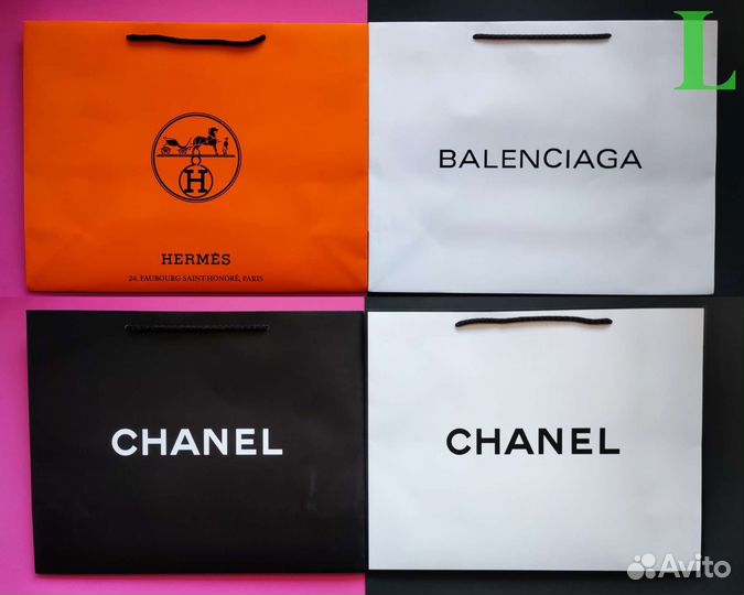 Брендовые пакеты (L) подарочные в ассортименте
