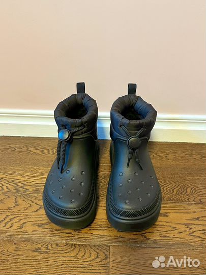 Чёрные Crocs Stomp Puff Boot, размер 40-41