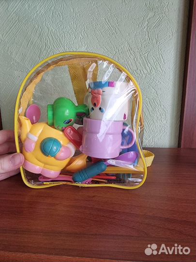 Детский набор посуды в маленьком рюкзачке